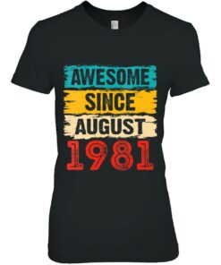 41St Birthday Gifts 41 Years Old Awesome Since August 1981 Birthday 2