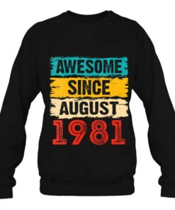 41St Birthday Gifts 41 Years Old Awesome Since August 1981 Birthday 4