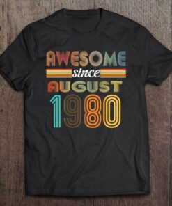 42 Years Old Awesome Since August 1980 42Nd Birthday 1