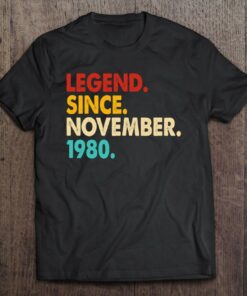 42 Years Old Gifts Legend Since November 1980 42Nd Birthday 1