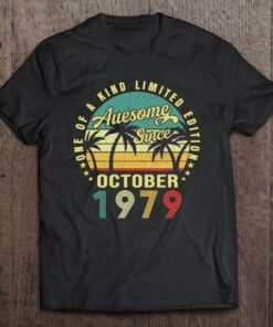 44 Years Old Funny Awesome Since October 1979 44Th Birthday 1