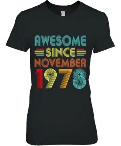 44Th Birthday Idea Awesome Since November 1978 44 Years Old 2