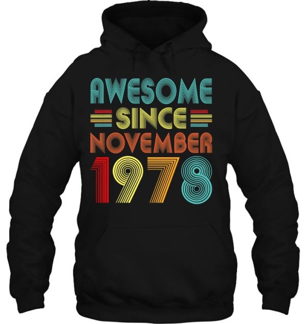 44Th Birthday Idea Awesome Since November 1978 44 Years Old