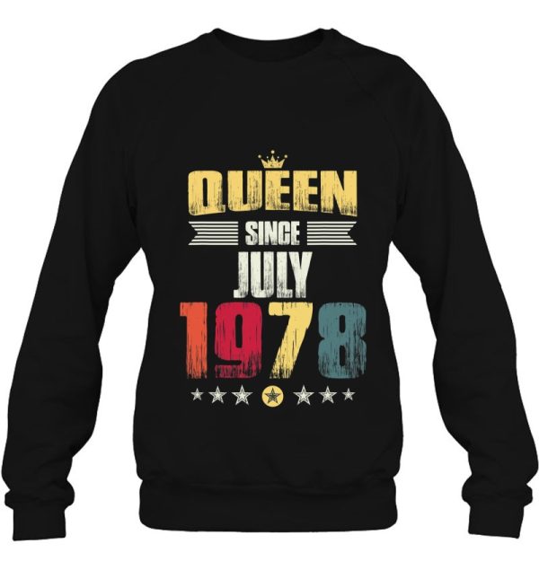 44Th Birthday Party Gift Women Queen Since July 1978 Birthday