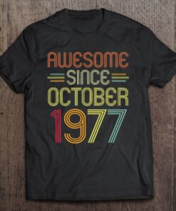 45Th Birthday Gifts Awesome Since October 1977 45 Years Old 1