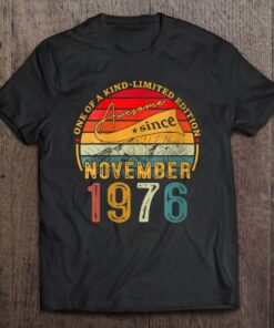 46 Years Old Vintage November 1976 46Th Birthday Mens Womens 1