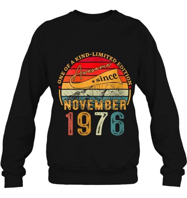 46 Years Old Vintage November 1976 46Th Birthday Mens Womens