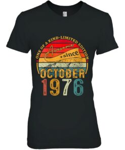 46 Years Old Vintage October 1976 46Th Birthday Mens Womens 2