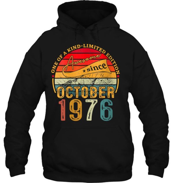 46 Years Old Vintage October 1976 46Th Birthday Mens Womens
