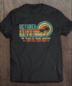 46Th Birthday Vintage October 1976 Retro 46 Years Old Bday 1