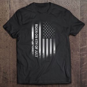 4Th Of July Birthday American Flag Tee