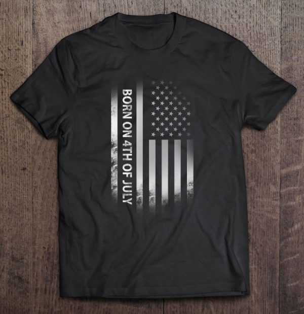 4Th Of July Birthday American Flag Tee