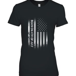 4Th Of July Birthday American Flag Tee