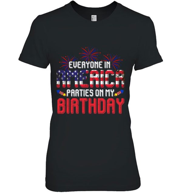 4Th Of July Birthday Shirt Funny Bday Born On 4Th Of July