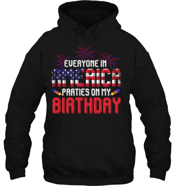 4Th Of July Birthday Shirt Funny Bday Born On 4Th Of July