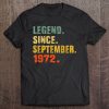 50 Years Old 50Th Birthday Gifts Legend Since September 1972 Birthday