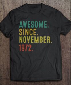 50 Years Old Awesome Since November 1972 50Th Birthday Gifts 1