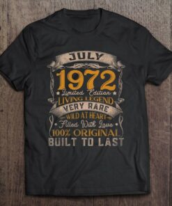 50 Years Old Vintage July 1972 Limited Edition 50Th Birthday 1