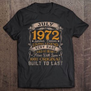 50 Years Old Vintage July 1972 Limited Edition 50Th Birthday