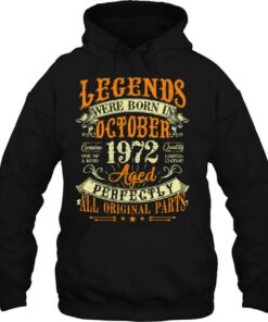 50Th Birthday Gift 50 Years Old Legends Born In October 1972 Retro 3