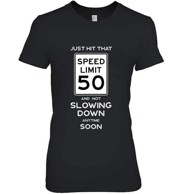 50Th Birthday Speed Limit Sign Auto Mechanic Car Racing Fan