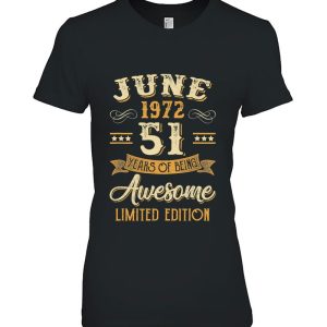 51 Years Awesome Vintage June 1972 51St Birthday 2