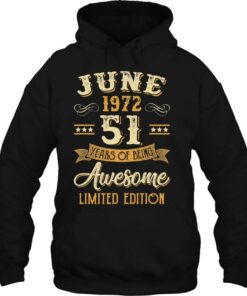 51 Years Awesome Vintage June 1972 51St Birthday 3