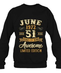 51 Years Awesome Vintage June 1972 51St Birthday 4