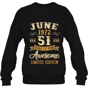 51 Years Awesome Vintage June 1972 51St Birthday 4