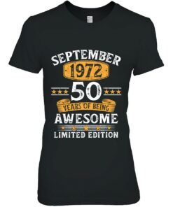 51 Years Old September 1972 Tee Vintage 51St Birthday 1 51 Years Old September 1972 Tee Vintage 51St Birthday 2