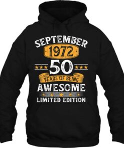 51 Years Old September 1972 Tee Vintage 51St Birthday 2 51 Years Old September 1972 Tee Vintage 51St Birthday 3