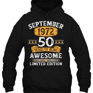 51 Years Old September 1972 Tee Vintage 51St Birthday 3