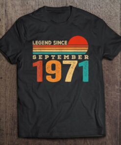 52 Years Old Gifts Legend Since September 1971 52Nd Birthday 1