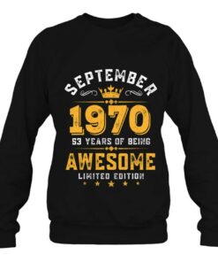 53 Years Old Gift 53Rd Birthday Awesome Since September 1970 Birthday 4