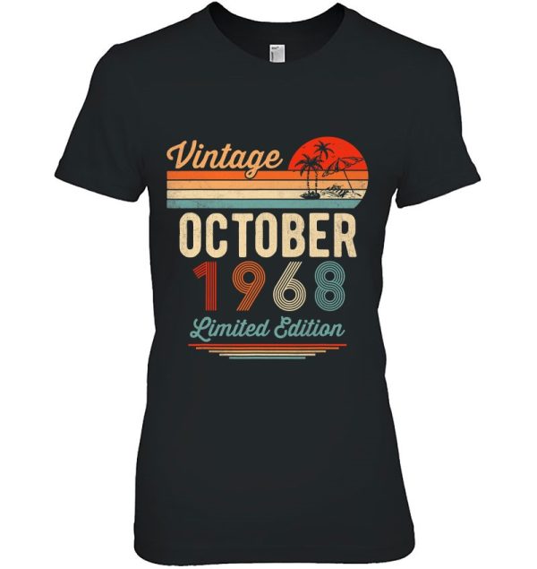 54 Years Old 54Th Birthday Vintage October 1968 Men Women