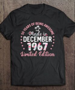 55 Years Old 55Th Birthday Made In December 1967 Floral 1