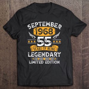 55 Years Old Gifts 55Th Birthday Vintage September 1968 Birthday