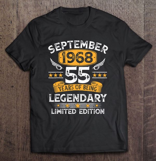 55 Years Old Gifts 55Th Birthday Vintage September 1968 Birthday