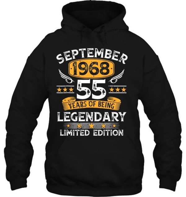 55 Years Old Gifts 55Th Birthday Vintage September 1968 Birthday