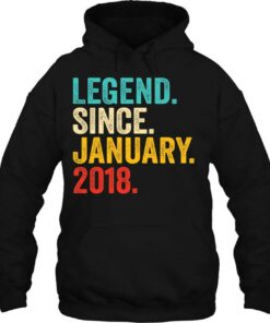 5Th Birthday Gifts 5 Years Old Legend Since January 2018 Retro 3