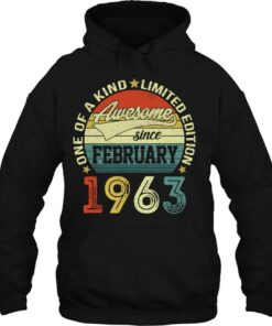 60Th Birthday Tees 60 Years Old Awesome Since February 1963 Birthday 3