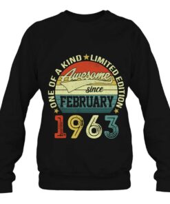 60Th Birthday Tees 60 Years Old Awesome Since February 1963 Birthday 4