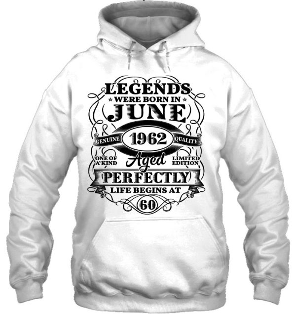 61St Birthday Tee For Legends Born June 1962 61 Years Old