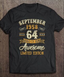 64 Years Old Gifts Vintage September 1958 64Th Birthday 1