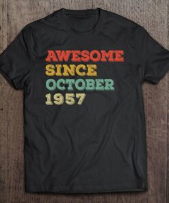 65 Years Old Awesome Since October 1957 65Th Birthday Gifts 1