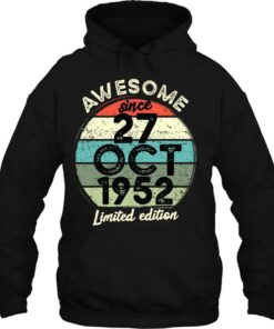 70 Year Old Birthday Tshirt 27 October 1952 70Th Birthday 2 70 Year Old Birthday Tshirt 27 October 1952 70Th Birthday 3