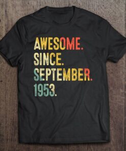 70 Years Old Gift Awesome Since September 1953 70Th Birthday 1