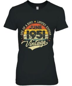 71St Birthday Gifts 71 Years Old Retro Born In June 1951 Birthday 2