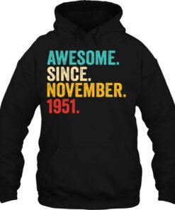 72 Years Old Gifts 72Nd Birthday Awesome Since November 1951 Vintage 3