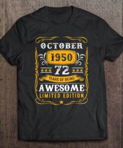 72 Years Old Gifts 72Nd Birthday Vintage October 1950 Birthday 1